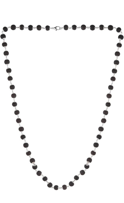 Combo of Original karungali malai  and karungali beads bracelet with silver plated caps|Original black ebony wood mala